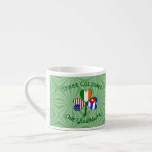 Kuba Irland USA Shamrock Flag Personlig Espressomugg