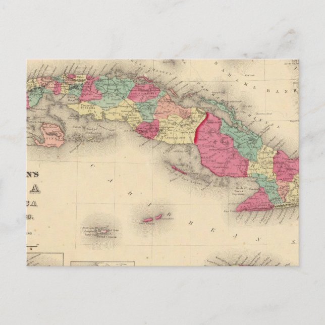 Kuba, Jamaica och Porto Rico Vykort (Framsida)