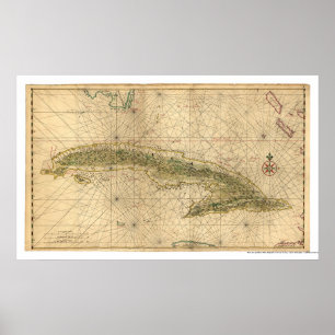 Kuba Karta, tidigt 1639 Poster