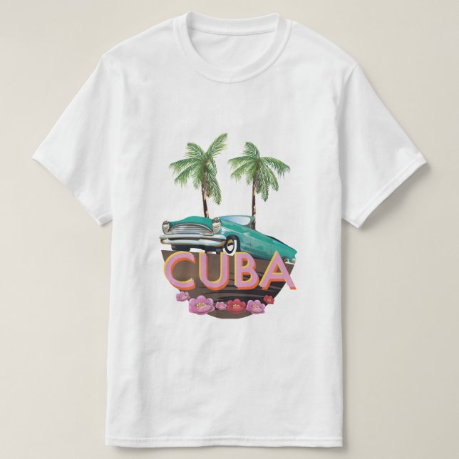 Kuba Klassisk Bil logotyp T Shirt (Design framsida)