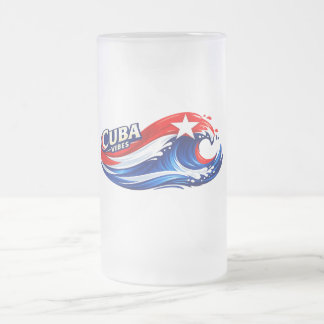 Kuba klassisk färgrik frostat ölglas