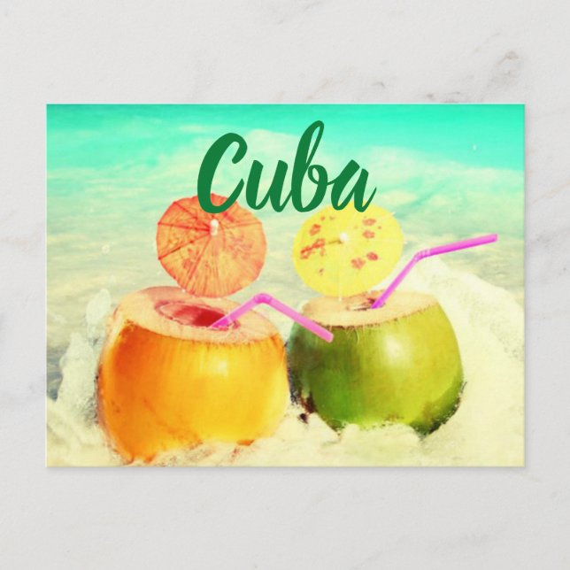 Kuba kokosnötter vykort (Framsida)