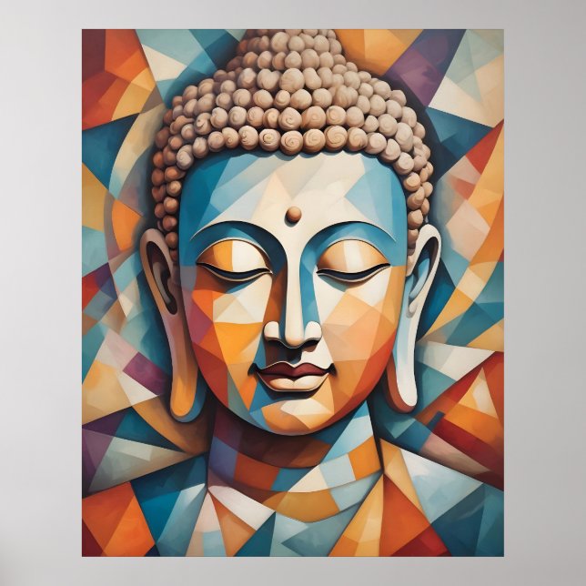 Kuba konst av abstrakt | Gautama Buddha Poster (Framsidan)