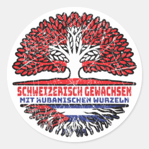 Kuba Kubanisch Schweizer Schweiz Baum Wurzel Runt Klistermärke
