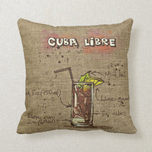 Kuba Libre/Caipirinha Recipe Cushion Kudde