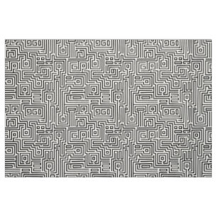 Kuba Maze Stil 221019 - Svartvit Tyg
