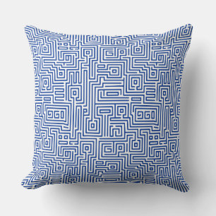 Kuba Maze Stil 221019 - Vita marinflottan Kudde