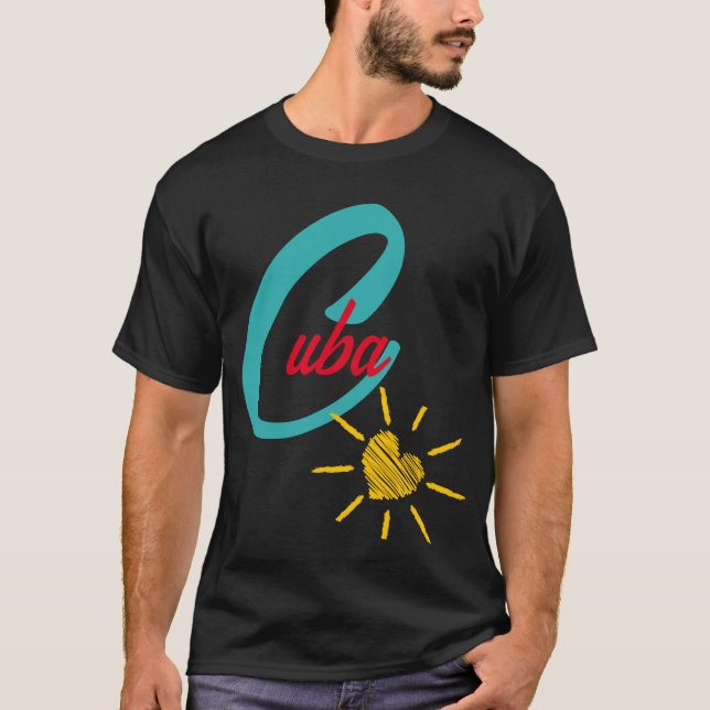 Kuba med solskenshjärta t shirt (Framsida)