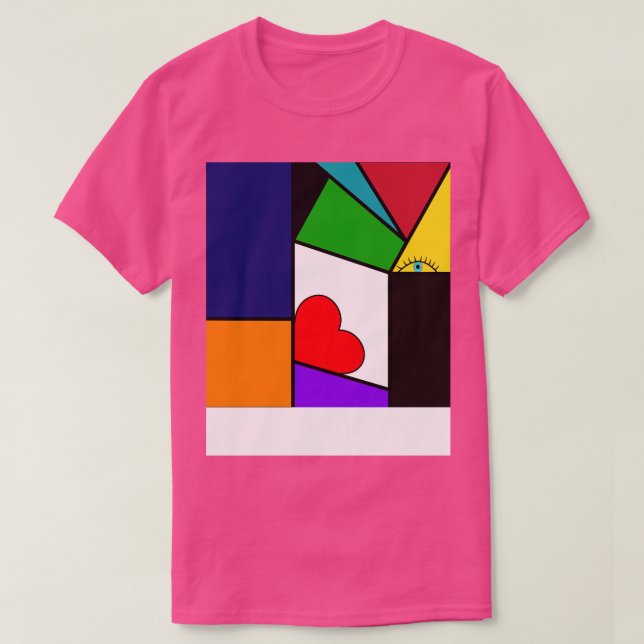 Kuba mönster mun och öga t shirt (Design framsida)