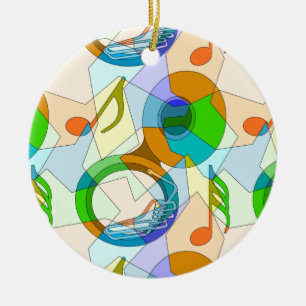 Kuba Music Note Fragments Julgransprydnad Keramik