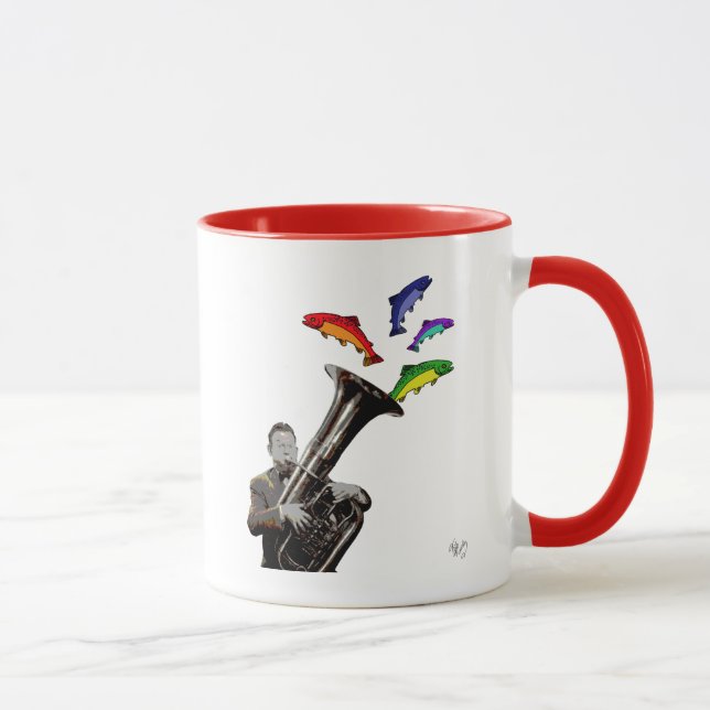 Kuba och fisk mugg (Höger)