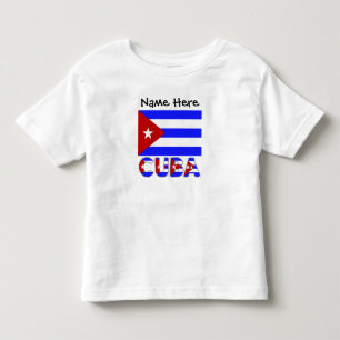Kuba och kubansk flagga Ljusblå Personlig T Shirt
