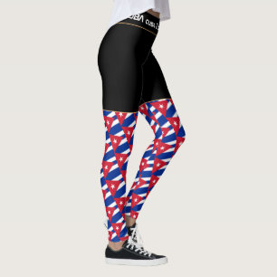 Kuba och Kubanska Flagga, mode, rese- och idrottso Leggings