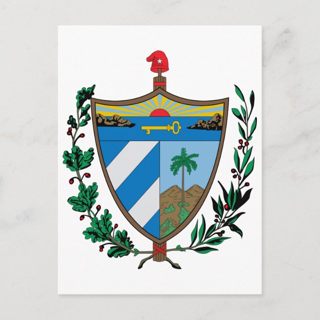Kuba Officiell Jackar Arm Heraldry Symbol Vykort (Framsida)