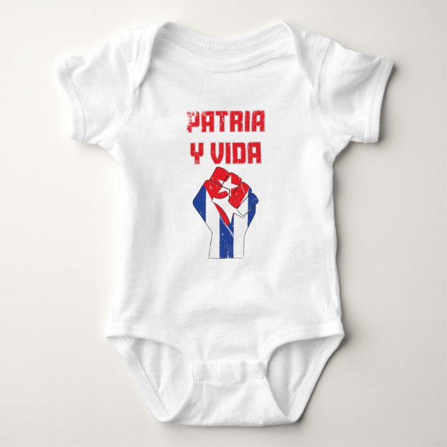 Kuba Patria Y Vida Cuban Flagga Kostym T Shirt (Framsida)