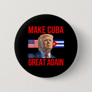 Kuba Patriotisk Frihet Kuba USA Flagga Grafik Knapp