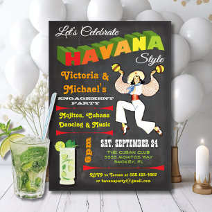 Kuba Poster inbjudningar till Havanna-nätterna