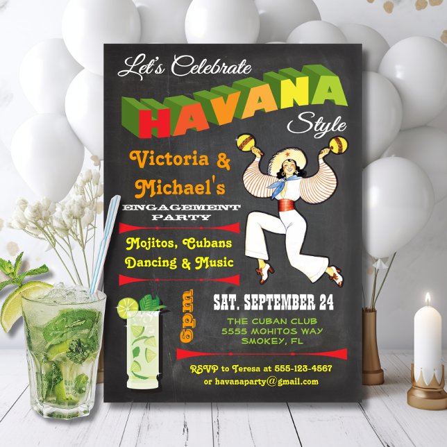 Kuba Poster inbjudningar till Havanna-nätterna (Skapare uppladdad)