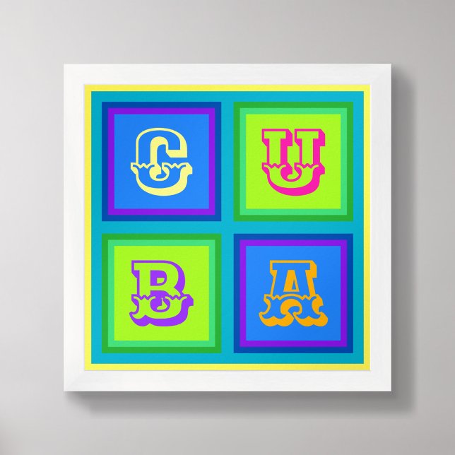 Kuba Poster modern, färglös väggkonst (Skapare uppladdad)