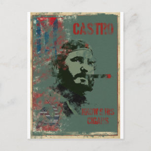 Kuba Propaganda Castro Vykort