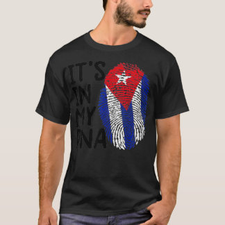 Kuba shirt Women Cuban Flagga MAN DET ÄR I MY DNA  T