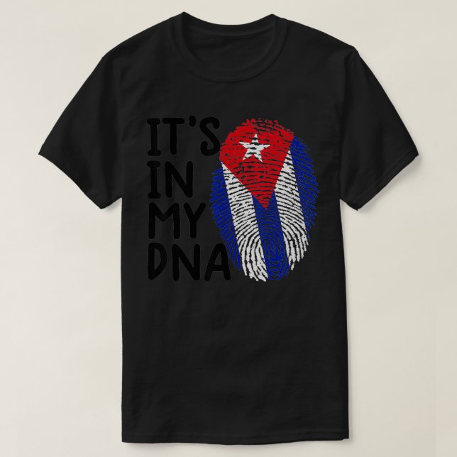 Kuba shirt Women Cuban Flagga MAN DET ÄR I MY DNA  T Shirt (Design framsida)