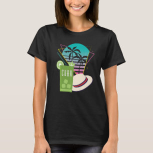Kuba Souvenir Havana City Handflatan träd Hispanic T Shirt