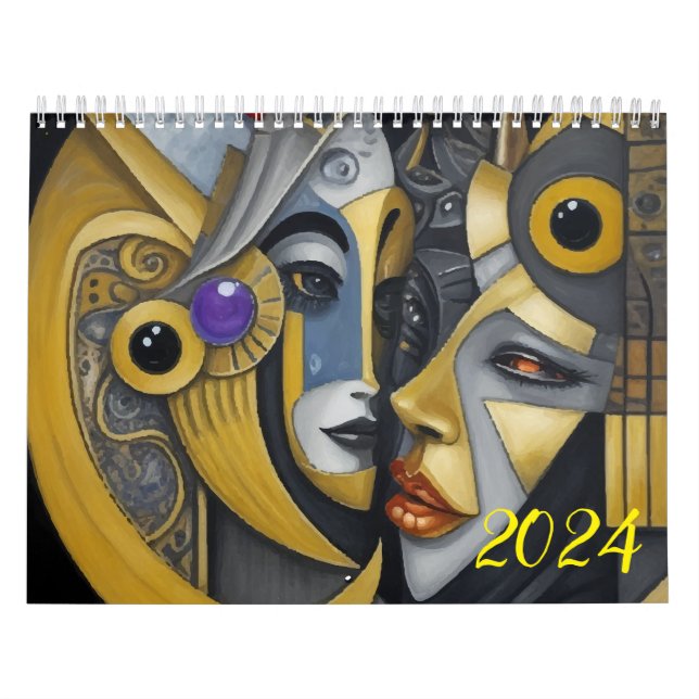 Kuba stil i Picasso. 2024 Kalender (Omslag)