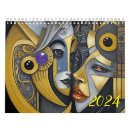 Kuba stil i Picasso. 2024 Kalender