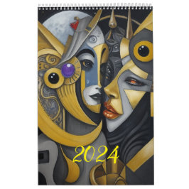 Kuba stil i Picasso. 2024 Kalender