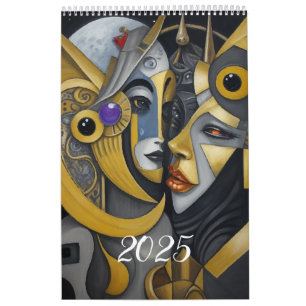 Kuba stil i Picasso. 2025 Kalender