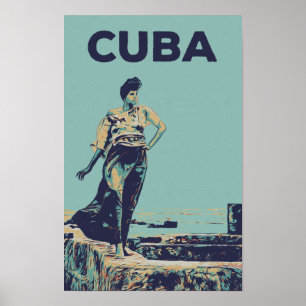 Kuba, stolt kvinna av Havanna Postcard Poster