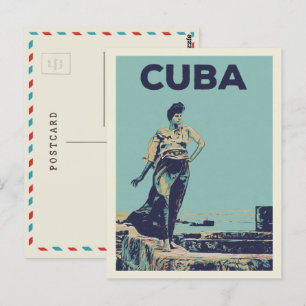 Kuba, stolt kvinna av Havanna Postcard Vykort