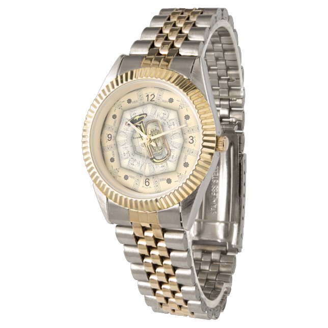 Kuba ~ Strange musikdesign ~ Unik ~ Armbandsur (Vinklad)