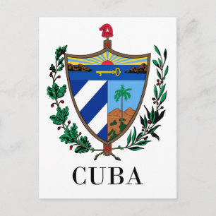 KUBA - symbol/jacka av arm/flagga/färg/emblem Vykort