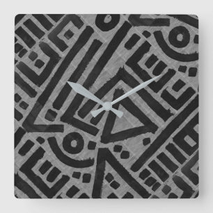 Kuba Trasa Motif-utskrift Fyrkantig Klocka