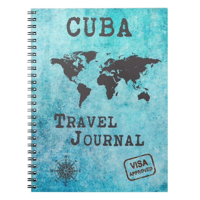 Kuba Travel Journal Vacation Resa Planner Anteckningsbok (Framsidan)