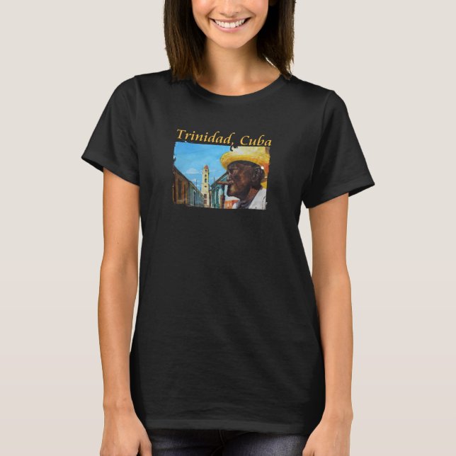 Kuba - Trinidad Cuban Cigar Art T Shirt (Framsida)