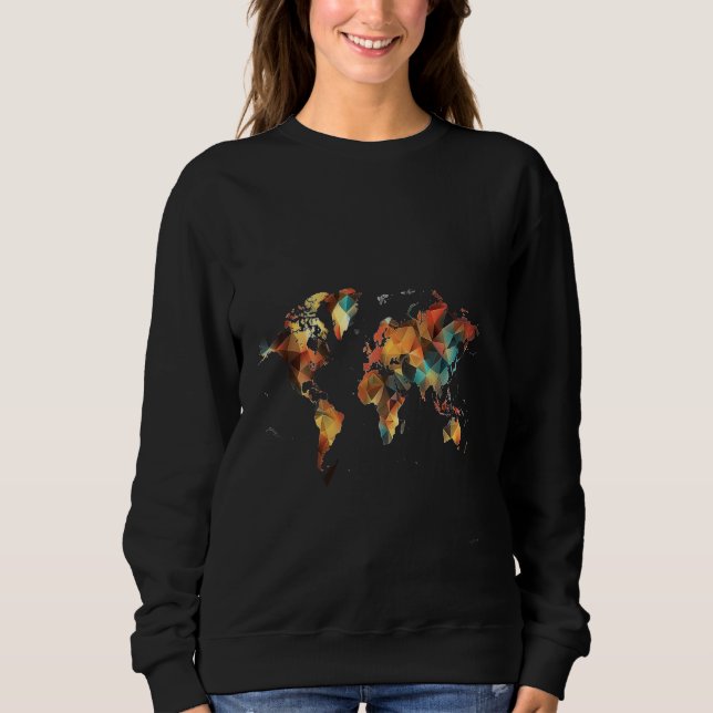 Kuba - världskarta t shirt (Framsida)