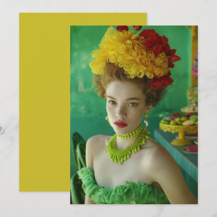 Kuba Verde Amarillo Inbjudningar