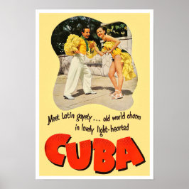 Kuba vintage resor poster