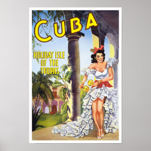 Kuba vintage resor poster