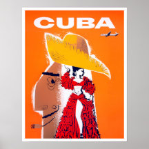 Kuba vintage resor poster