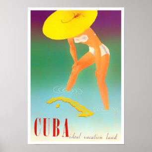 Kuba vintage resor poster