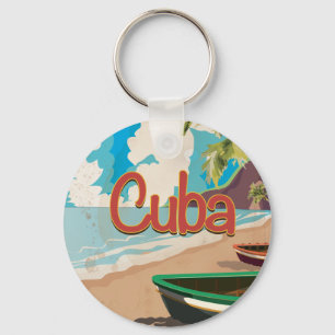 Kuba Vintage resor Poster Nyckelring