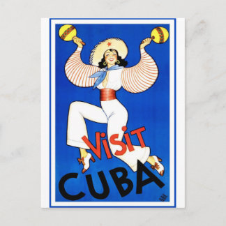 Kuba vintage resor poster vykort