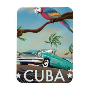 Kuba vintage retro Resa tryck Magnet