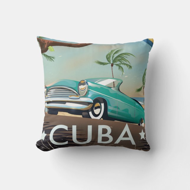 Kuba vintage retro Resemotiv Kudde (Framsida)