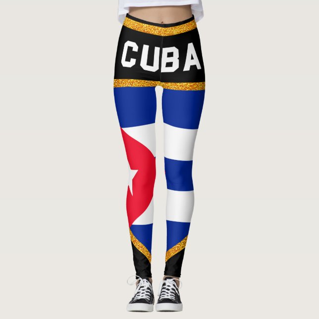 Kubaflagga Leggings (Framsida)