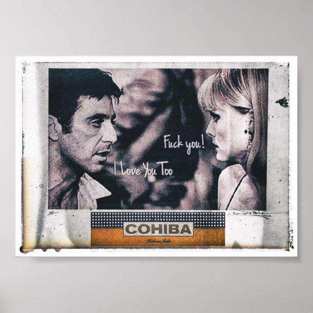 Kuban Cigar Tony Montana Poster (Framsidan)